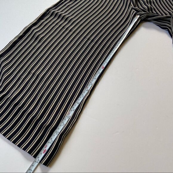 Express High Waist  Sheer Wide Leg Striped Crop - Picture 4 of 6